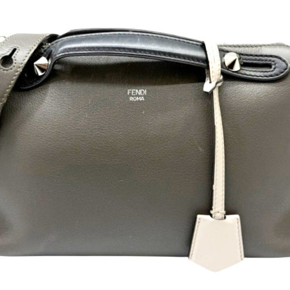 FENDI By The Way Medium Shoulder Bag (8BL146) - Grey/Black Handbag for Women ...